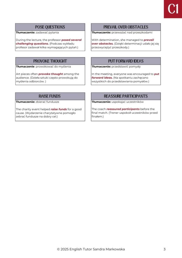 Zestaw: 300 Phrasal Verbs + 300 Collocations + 300 Idioms - obrazek 6
